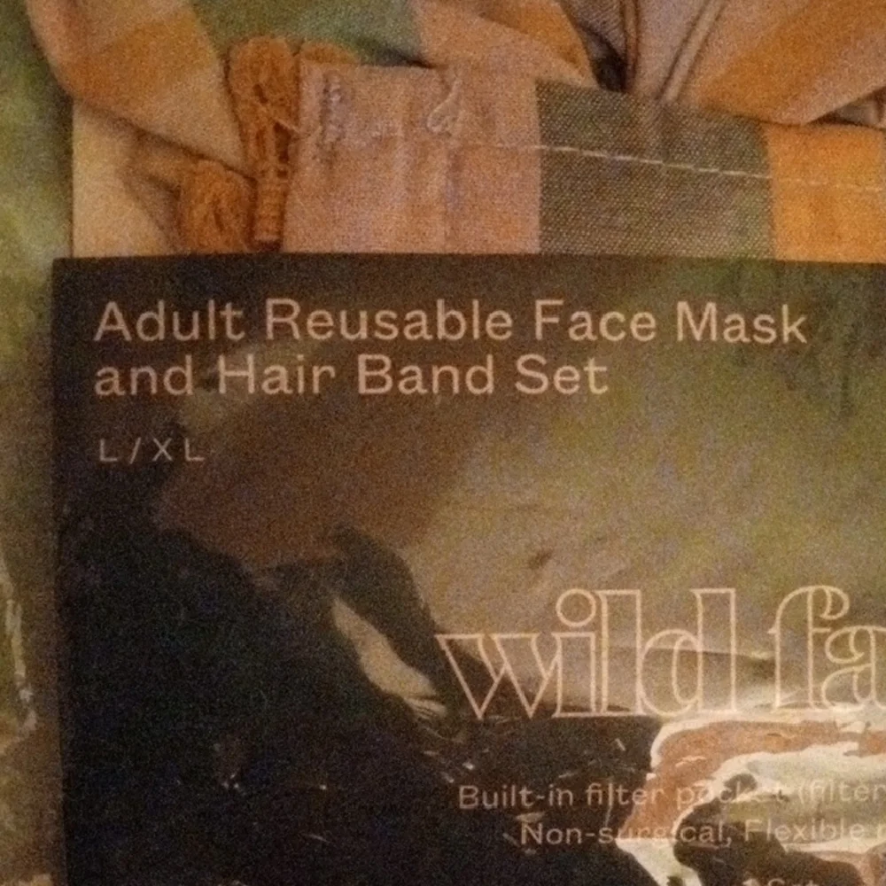 Wild Fable Multicolor Reusable Face Mask (1) and Hair Band Set (1) - Picture 8 of 8